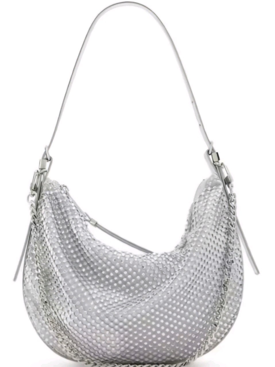 Aldo Crystal Cresent Shoulder Bag Silver Kasslyn_Se Zip Top Formal Fun Fancy Aldo Crystal Cresent Shoulder Bag Silver Kasslyn_Se Zip Top Formal Fun Fancy