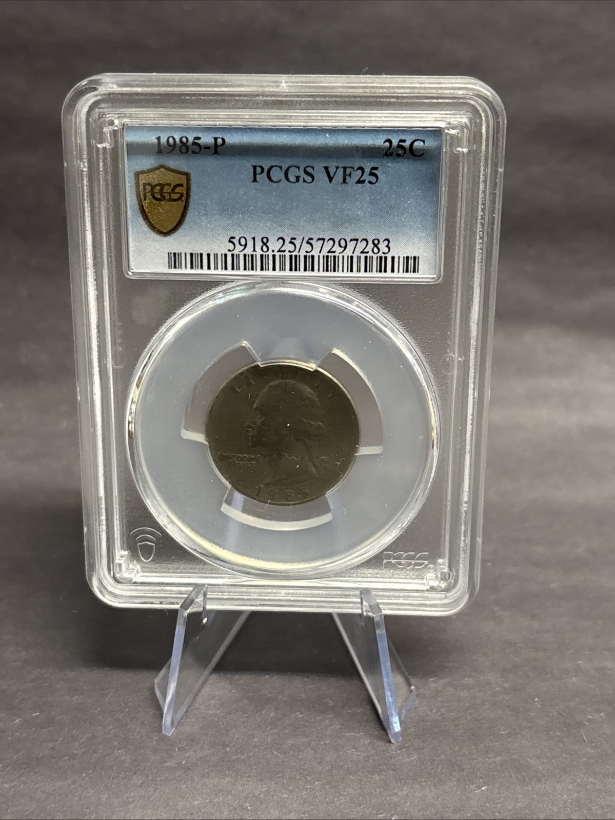 1985-P 25C PCGS GRADED VF 25 1985-P 25C PCGS GRADED VF 25