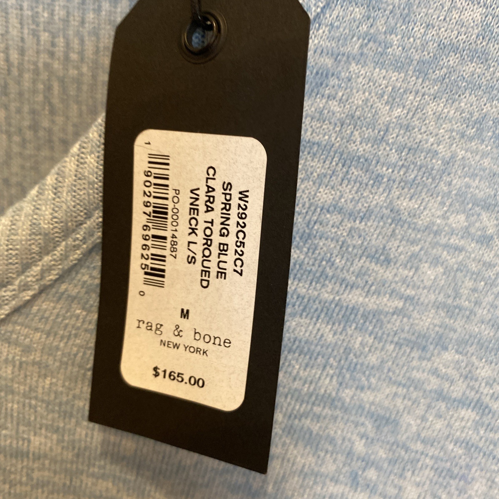 NWT $165.00 Rag and Bone Spring Blue Clara Long Sleeve Sweater Size medium NWT $165.00 Rag and Bone Spring Blue Clara Long Sleeve Sweater Size medium