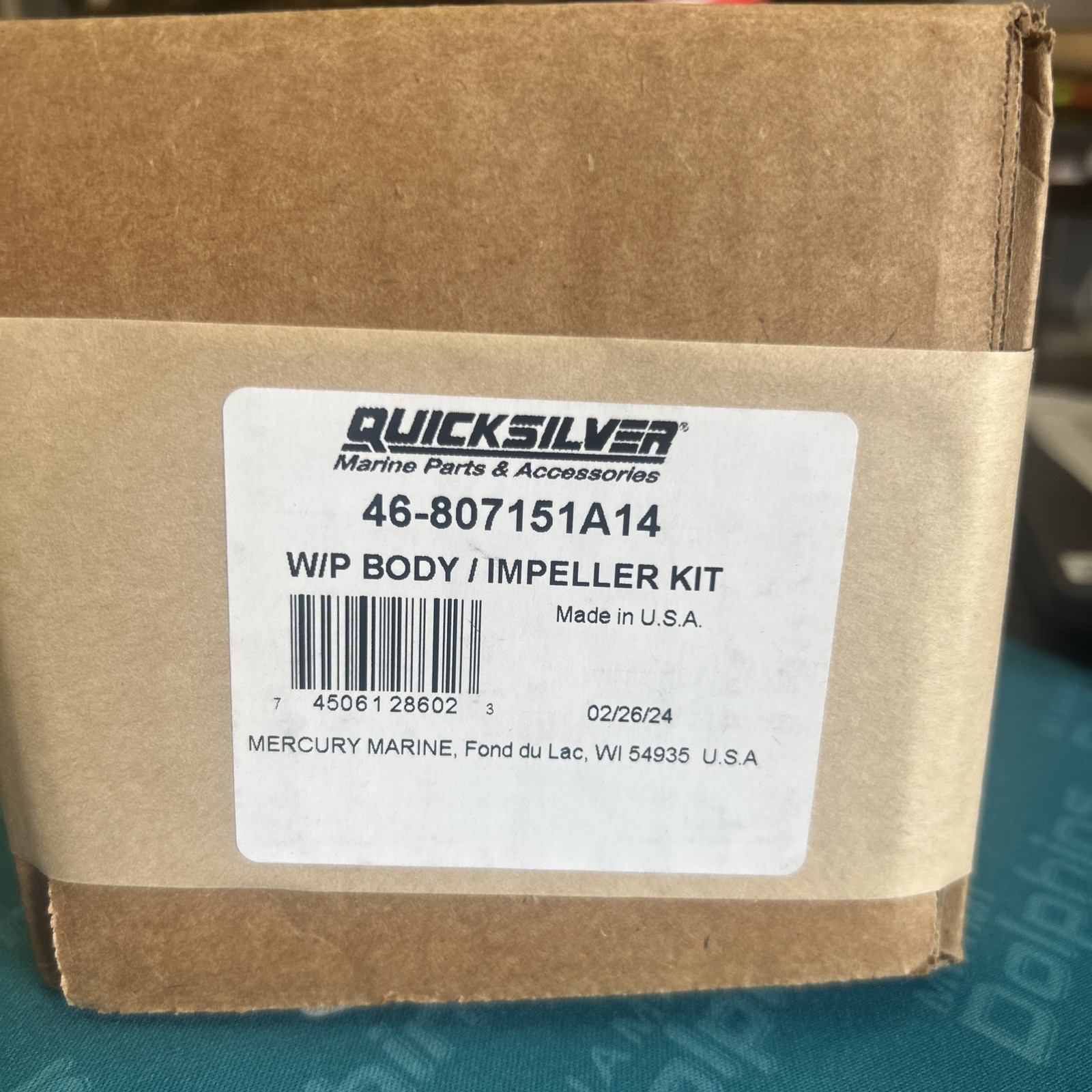 MERCURY QUICKSILVER OEM # 46-807151A14 BODY/IMPELLER KIT MERCURY QUICKSILVER OEM # 46-807151A14 BODY/IMPELLER KIT