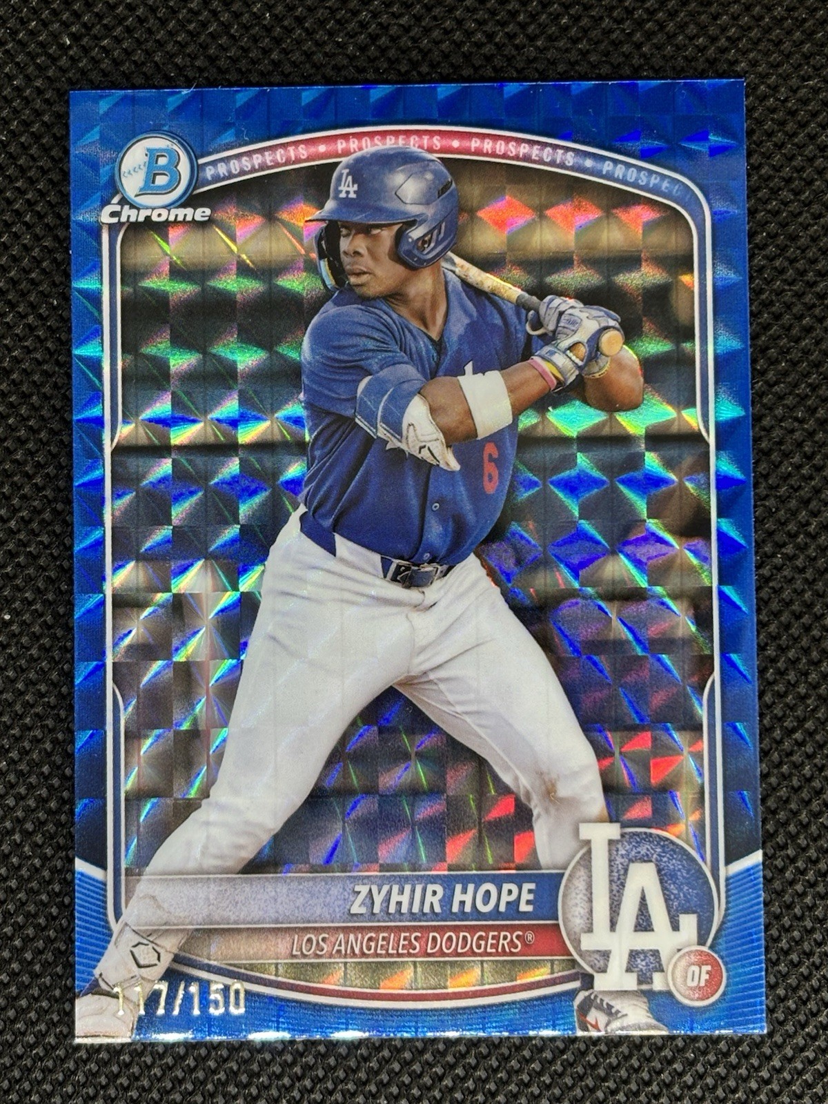 Zyhir Hope /150 Blue Geometric Refractor 2025 Bowman Chrome #BCP-2 Tigers Zyhir Hope /150 Blue Geometric Refractor 2025 Bowman Chrome #BCP-2 Tigers