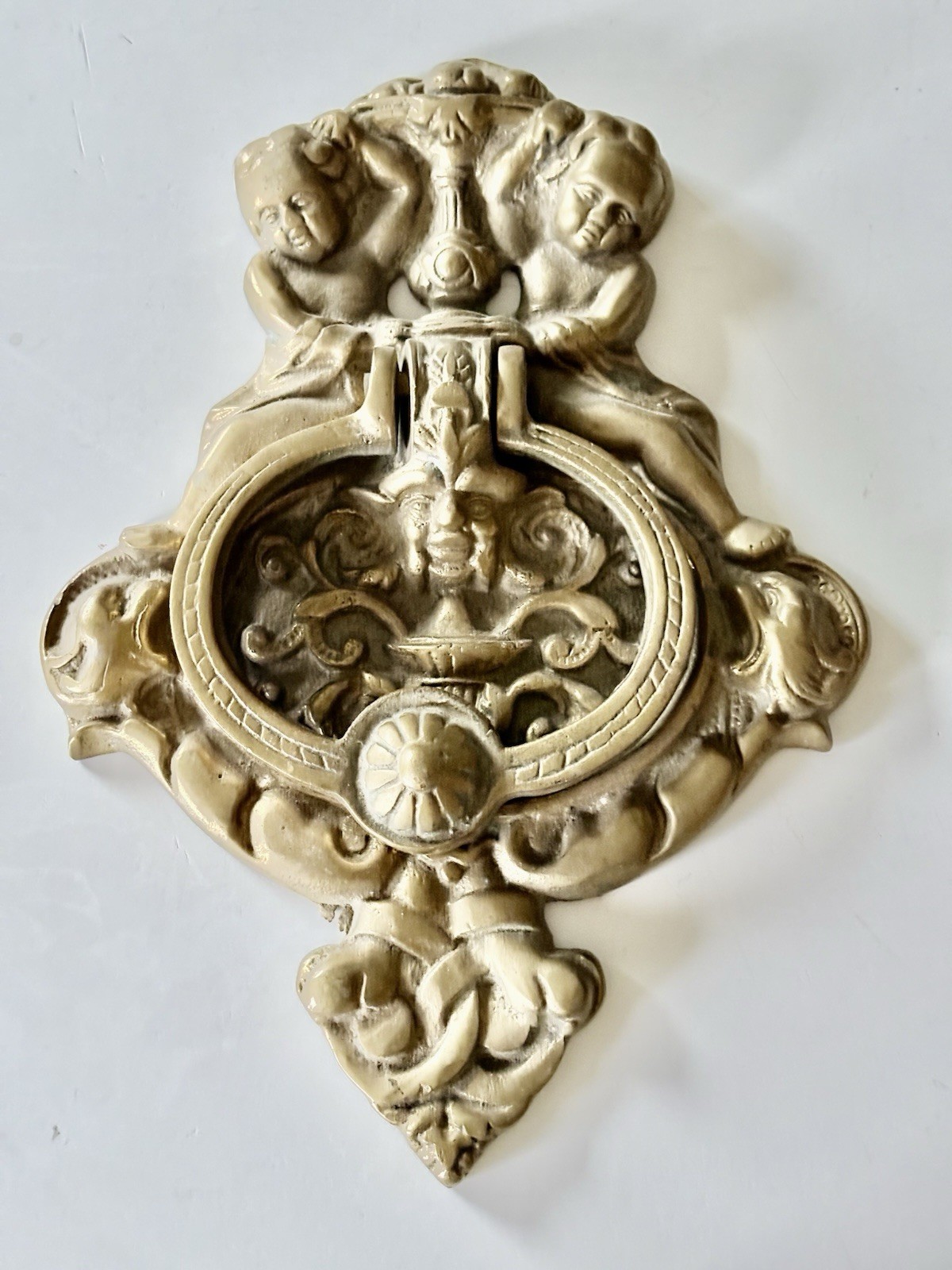 Edwardian Large Brass Door Knocker , Circa 1905