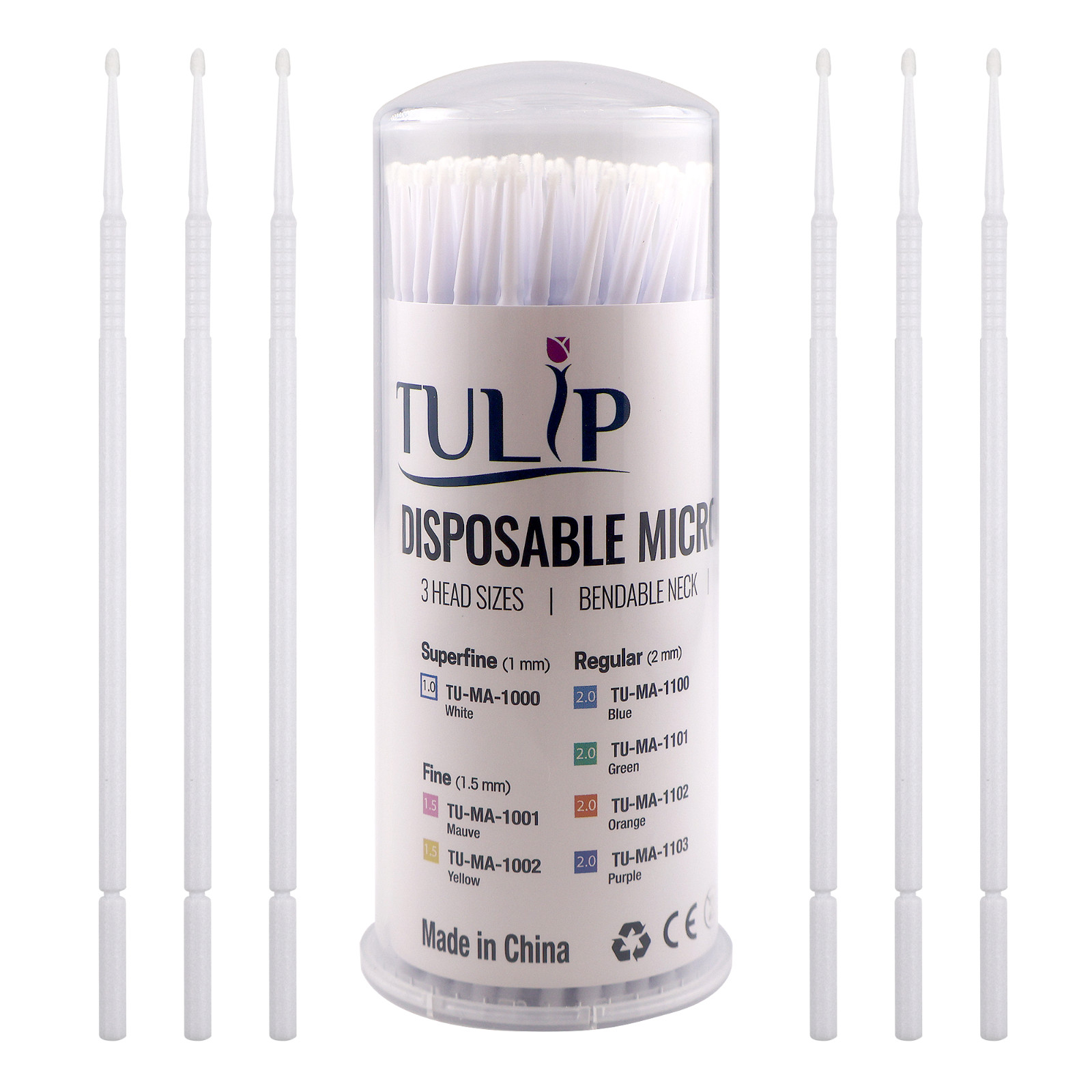 400 Dental Micro Applicators Brushes Disposable Bendable Fine Regular Superfine
