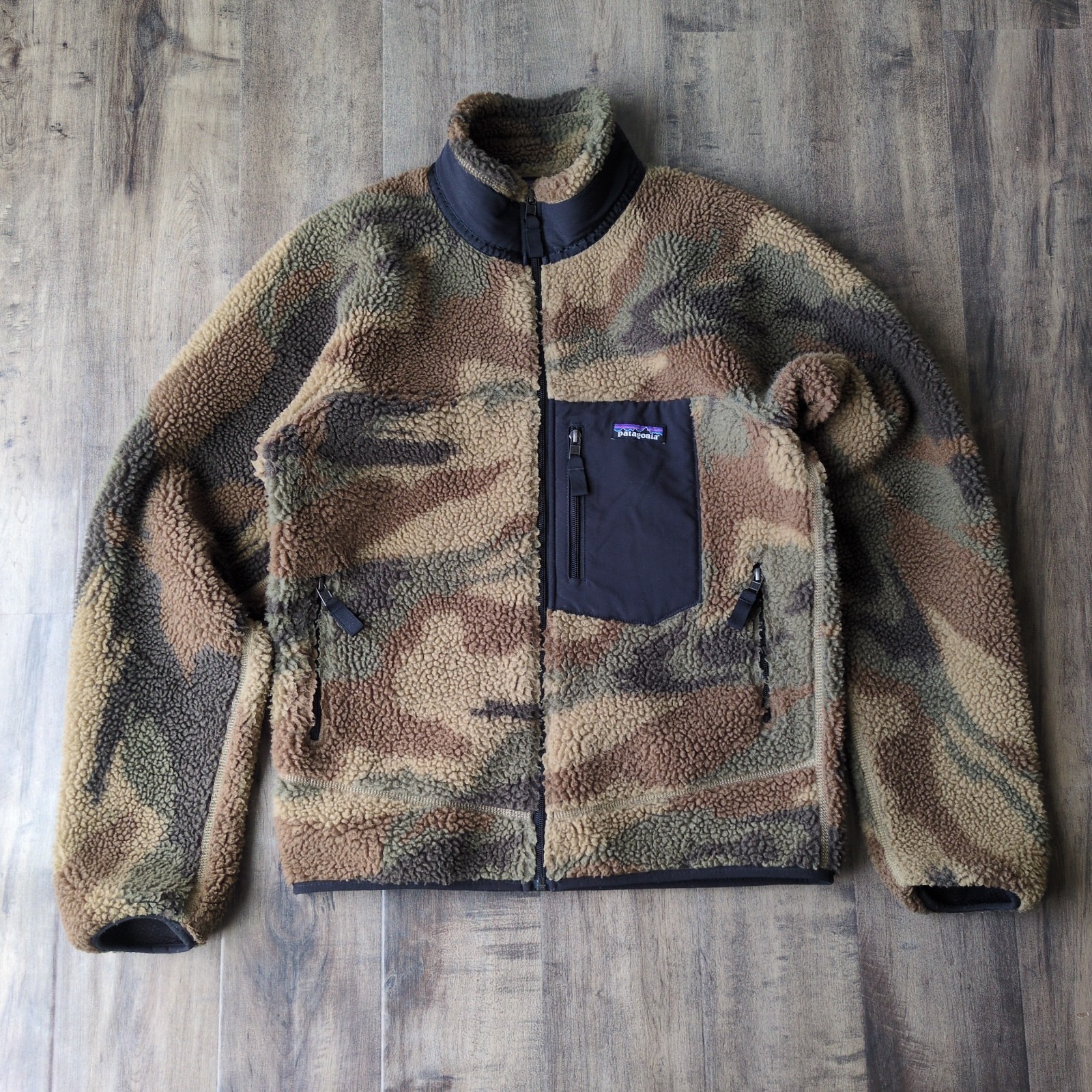 Patagonia Classic Retro-X Deep Pile Fleece Kansas Sky Camo Mens Small Patagonia Classic Retro-X Deep Pile Fleece Kansas Sky Camo Mens Small