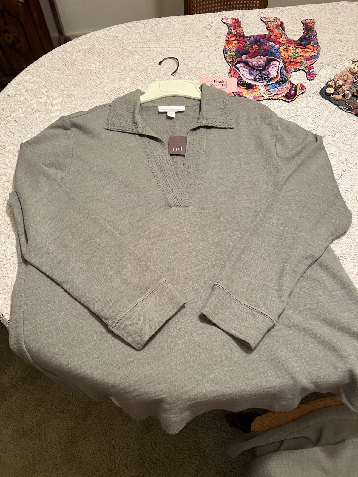 JJILL PURE JILL TOP. LIGHT SAGE SZ XL NWT