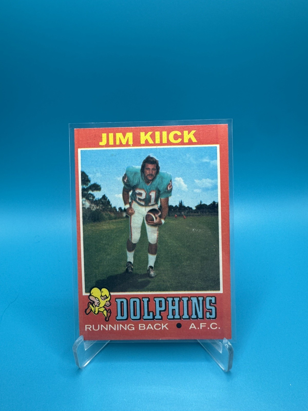 1971 Topps Jim Kiick #186 Rookie Dolphins 1971 Topps Jim Kiick #186 Rookie Dolphins