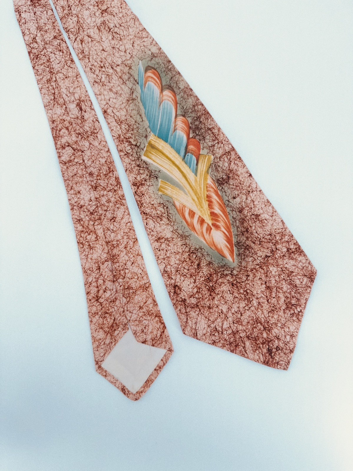 vintage 1940s 1950s hand painted rayon swing tie necktie excellent vintage 1940s 1950s hand painted rayon swing tie necktie excellent