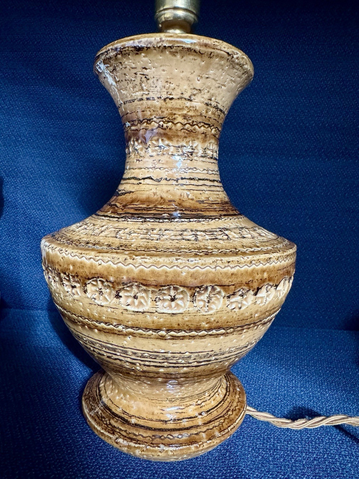 Mid Century Bitossi Rare Sahara Lamp, Urn Shape, Aldo Londi MCM Mid Century Bitossi Rare Sahara Lamp, Urn Shape, Aldo Londi MCM