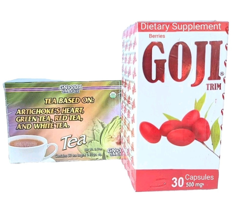 1 BOX TE DE ALCACHOFA + GREEN TEA ,GN+VIDA , ORIGINAL +1 BOX GOJI TRIM 1 BOX TE DE ALCACHOFA + GREEN TEA ,GN+VIDA , ORIGINAL +1 BOX GOJI TRIM