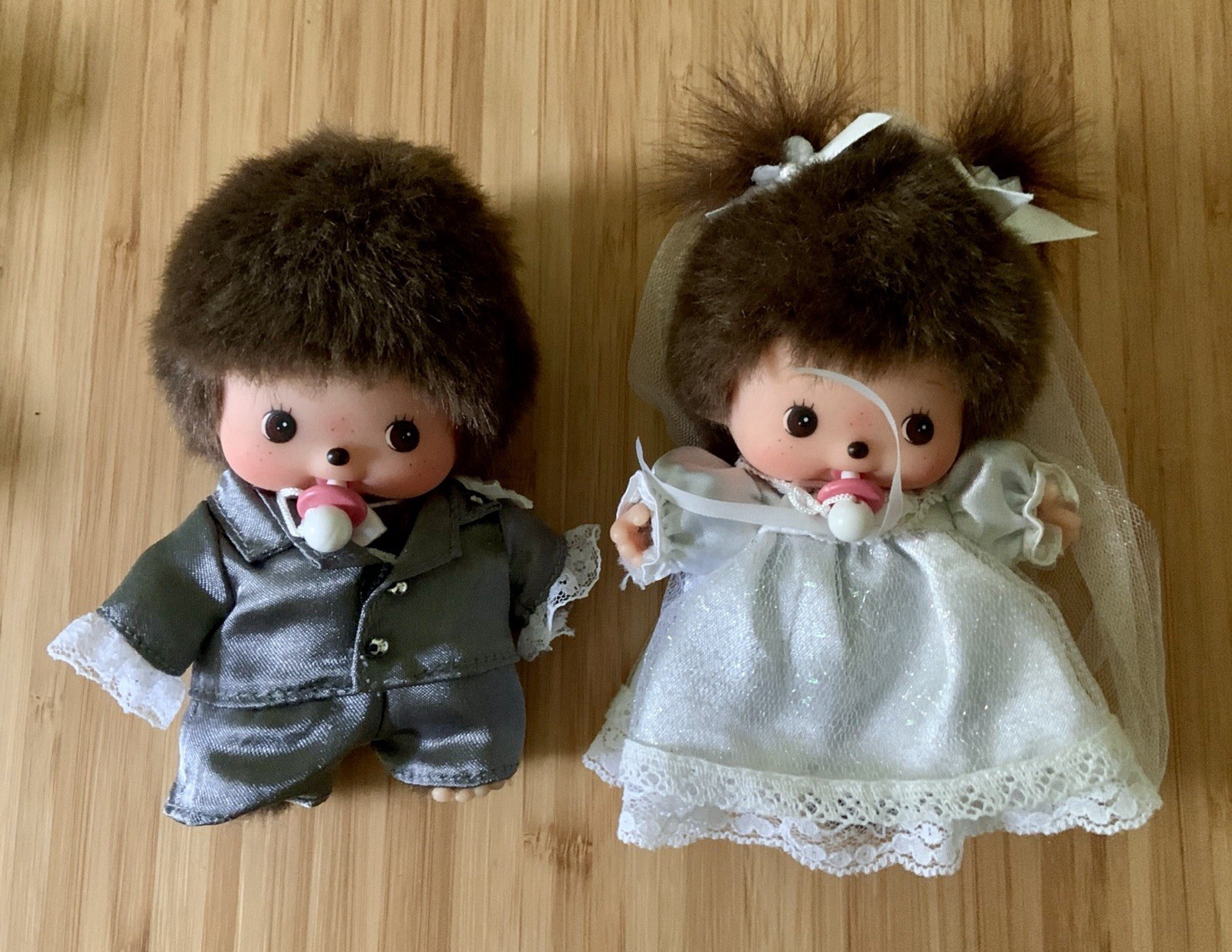 Monchhichi Bridal Couple HTF Vintage Sekiguchi Monchhichi Bridal Couple HTF Vintage Sekiguchi
