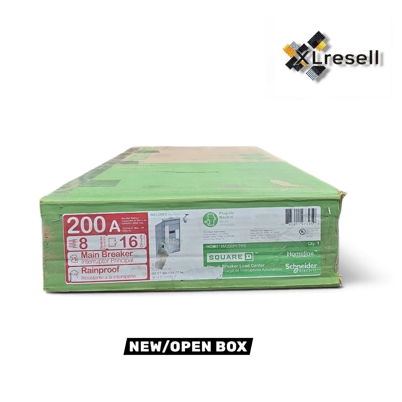 Square D 200A 8 Space 16 Main Breaker Circuit Load Center (HOM816M200PFTRB) Square D 200A 8 Space 16 Main Breaker Circuit Load Center (HOM816M200PFTRB)