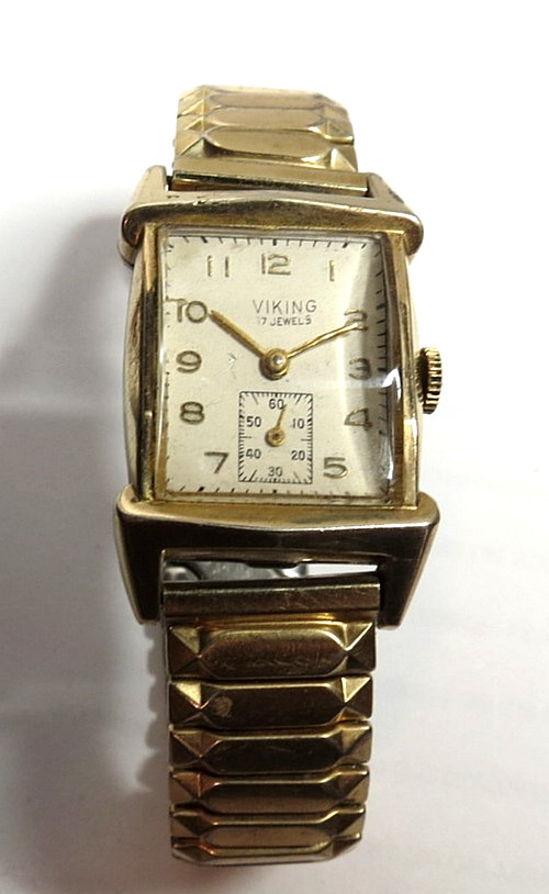 VTG SWISS MENS VIKING ORLOFF 17\'J MANUAL WIND WRISTWATCH GOLD TONE RUNS VTG SWISS MENS VIKING ORLOFF 17\'J MANUAL WIND WRISTWATCH GOLD TONE RUNS