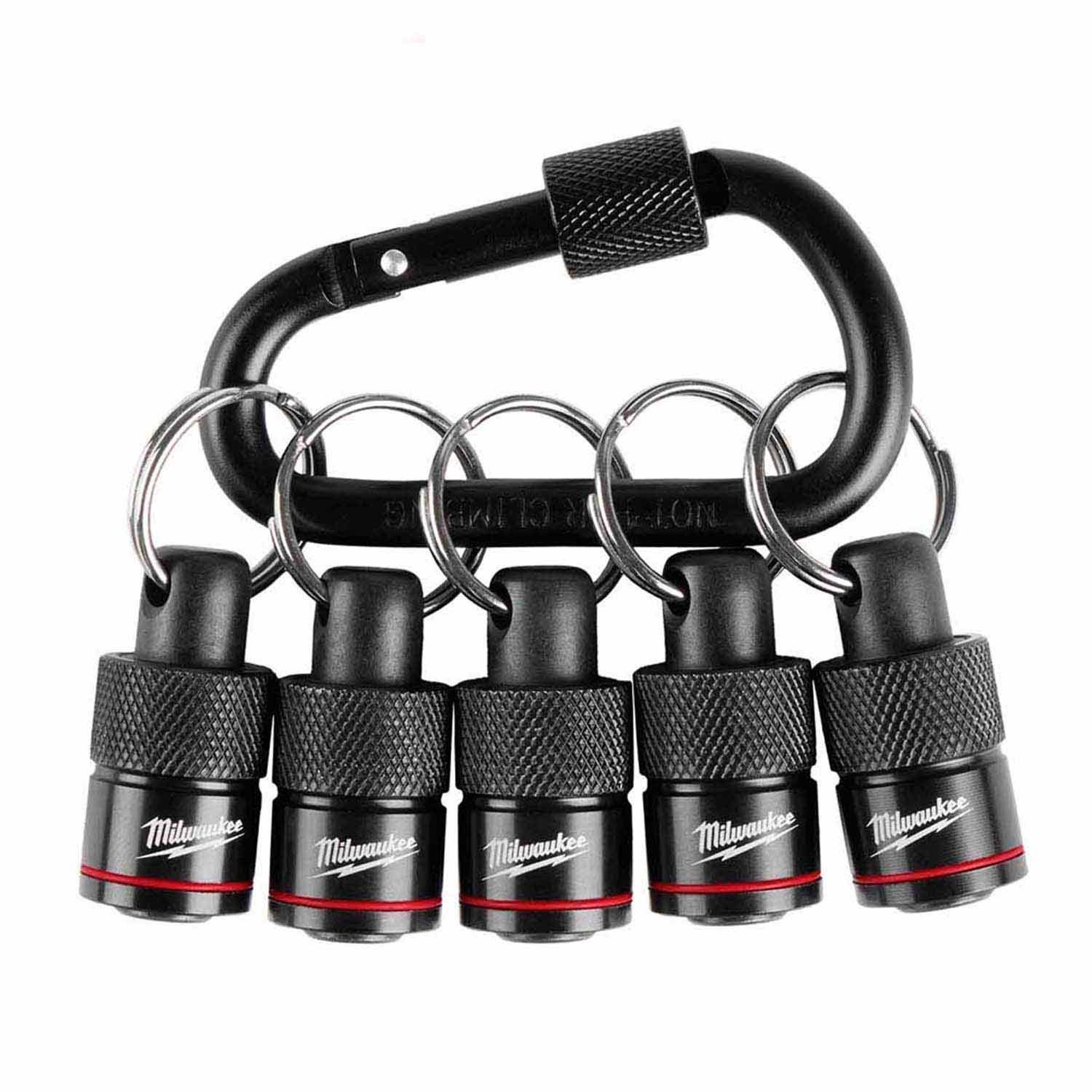 Milwaukee 48-32-4537 5PC Bit Holder w/ Carabiner Fits 1/4in Hex Shanks Milwaukee 48-32-4537 5PC Bit Holder w/ Carabiner Fits 1/4in Hex Shanks