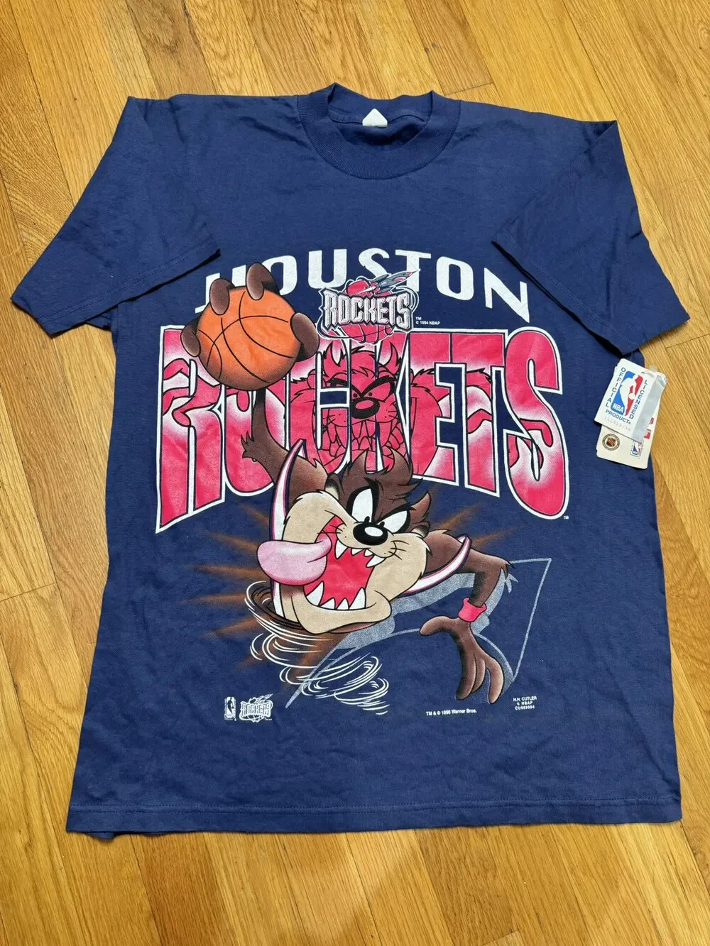 1994 Houston Rockets Taz Vintage 90’s NBA Retro T-Shirt Reprint AN51299
