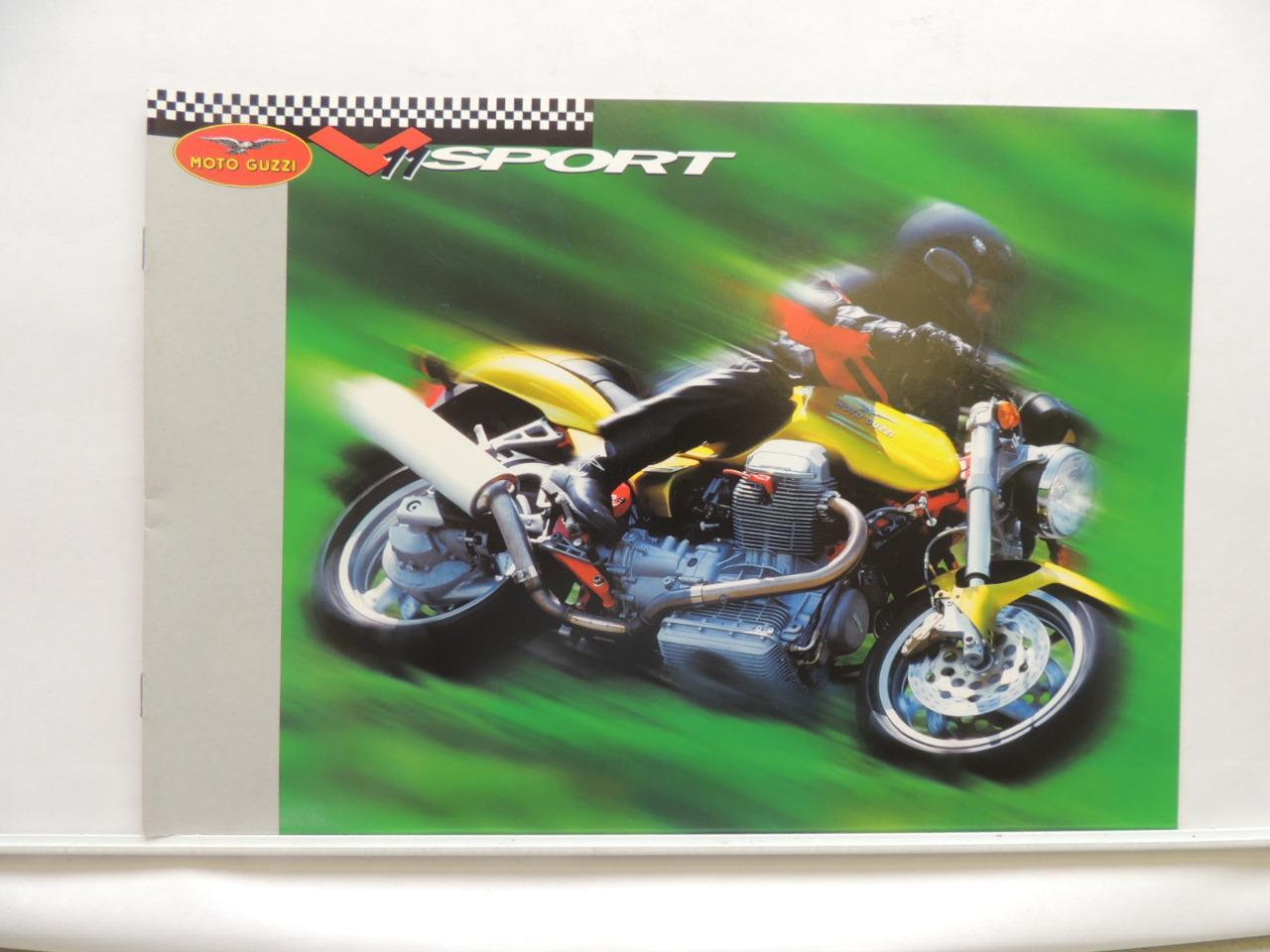 V-11 Sport Moto Guzzi Motorcycle Italian Racer Twin-Cylinder Brochure L11653