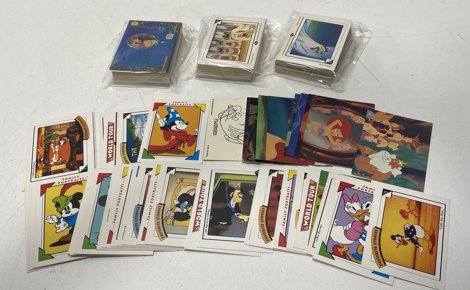 Disney Trading Card Lot Vintage 1990s Mixed Sets 200 Cards See Photos
