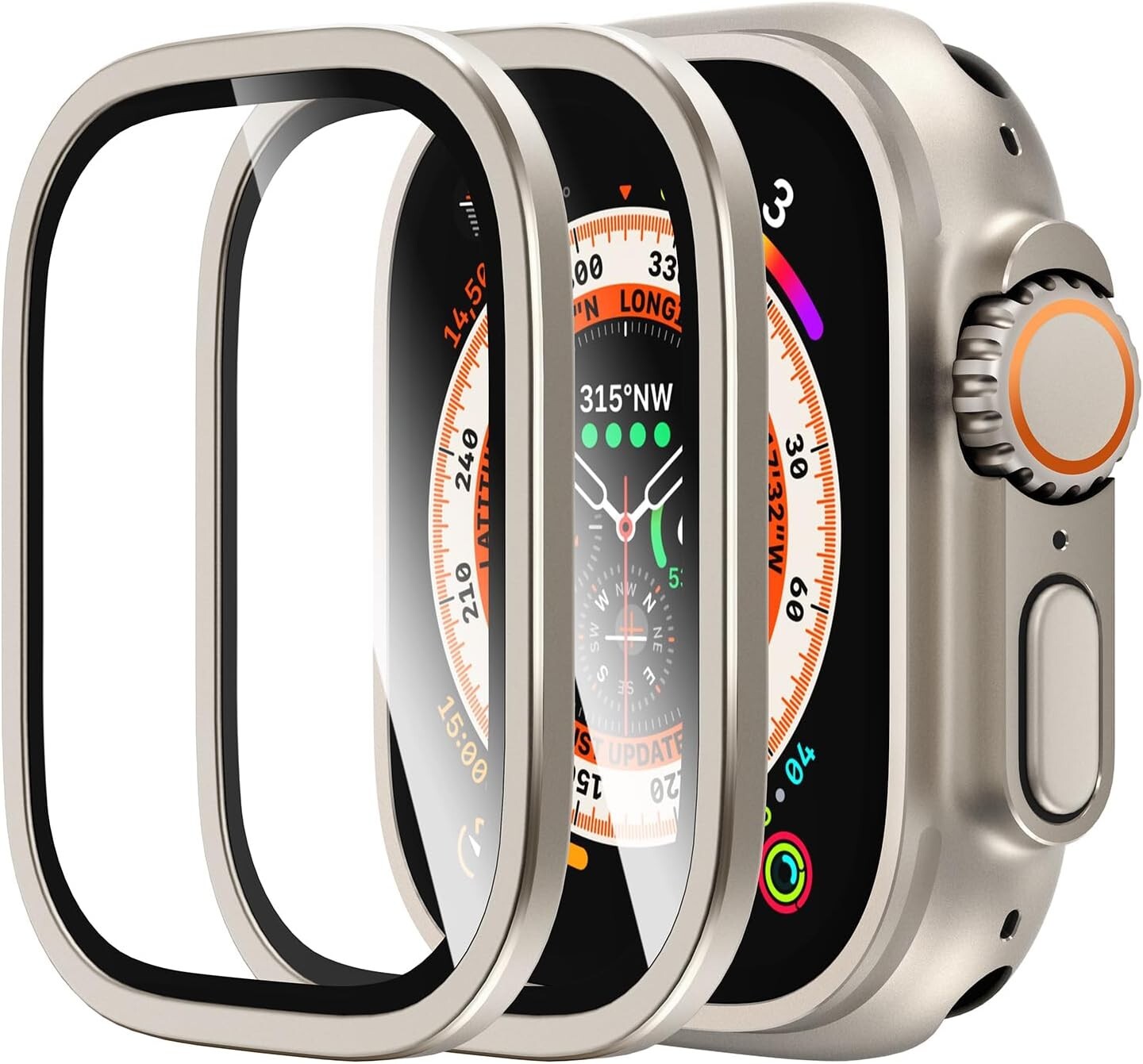 Titanium HD Full Tempered Glass Screen Protector For Apple Watch Ultra 2 49mm