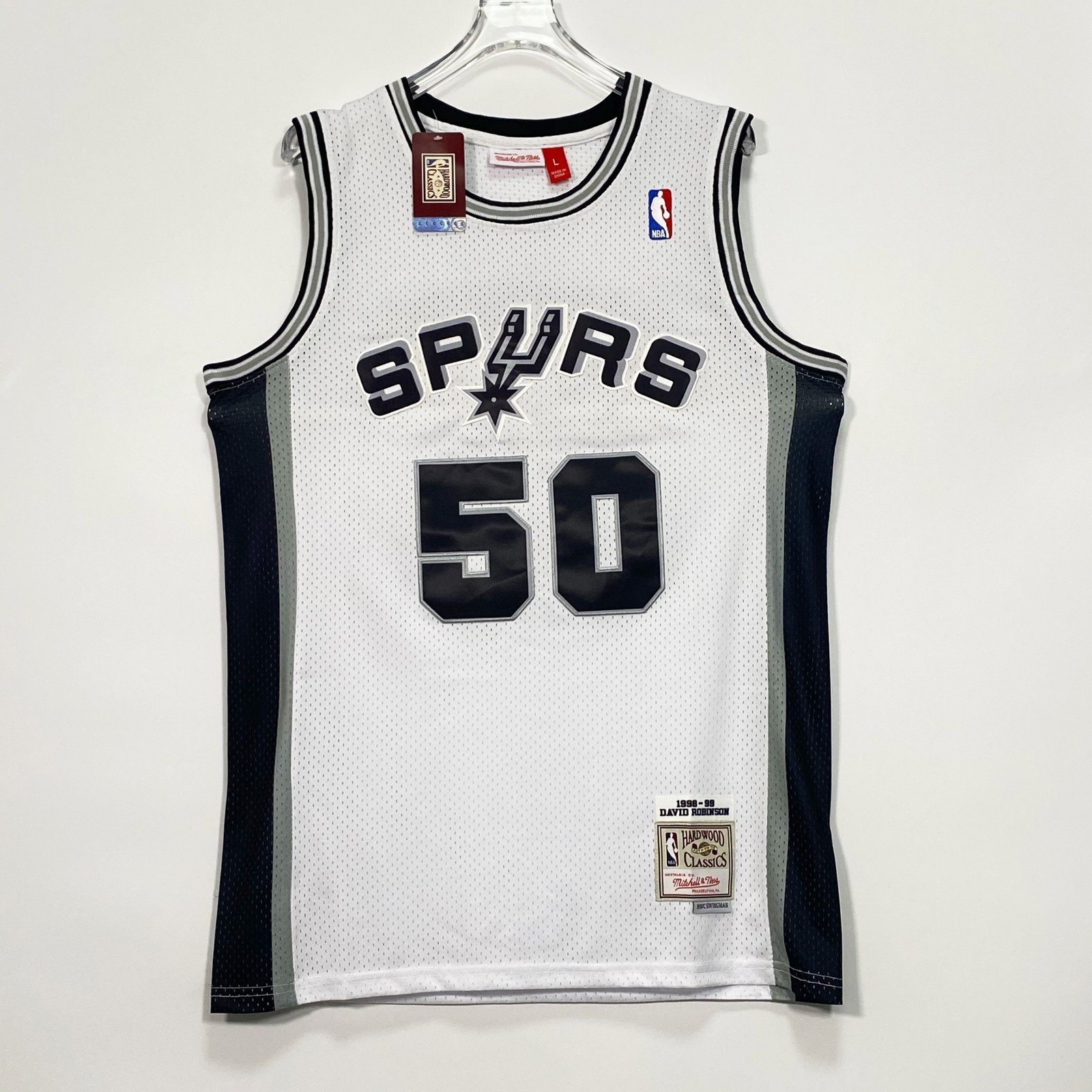 David Robinson #50 Embroidered Black-White Jersey Size:S-2XL