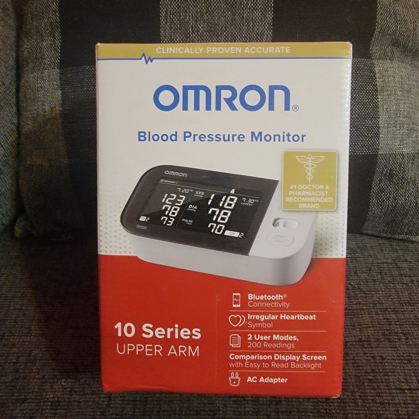 Omron 10 Series Upper Arm Blood Pressure Monitor NEW Bluetooth Digital Display Omron 10 Series Upper Arm Blood Pressure Monitor NEW Bluetooth Digital Display