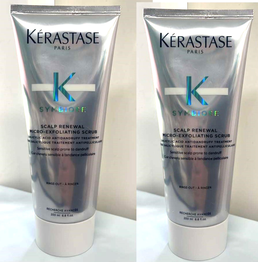 2x Kerastase Symbiose Scalp Renewal Micro-Exfoliating Scrub 200ml each Dandruff 2x Kerastase Symbiose Scalp Renewal Micro-Exfoliating Scrub 200ml each Dandruff