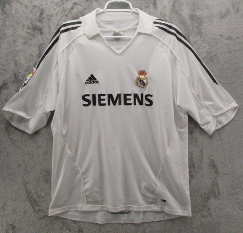 Vintage Real Madrid Jersey Mens XL White Soccer Adidas Climacool Siemens 2005