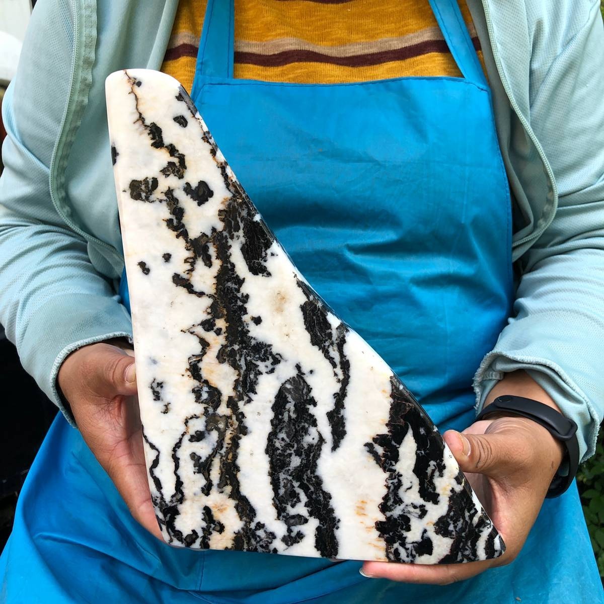 10.73LB Top Natural zebra stone crystal Reiki mineral specimen healing 2197