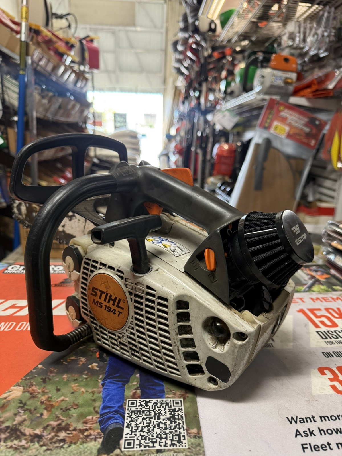 Custom V-stack Adapter And Foam Filter Upgrade For Stihl MS-194t Chainsaw Custom V-stack Adapter And Foam Filter Upgrade For Stihl MS-194t Chainsaw