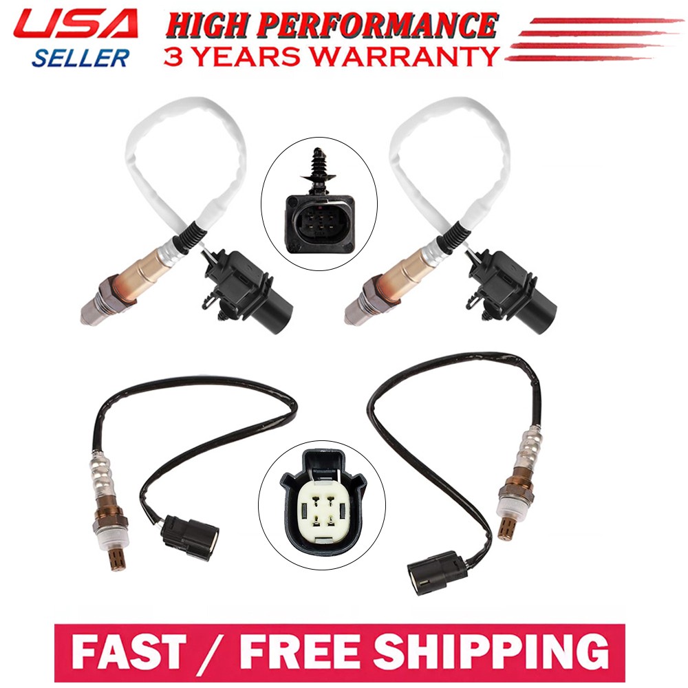 4X Up+Downstream Oxygen Sensor For Ford Explorer 3.5L V6 Turbocharged 2013-2019