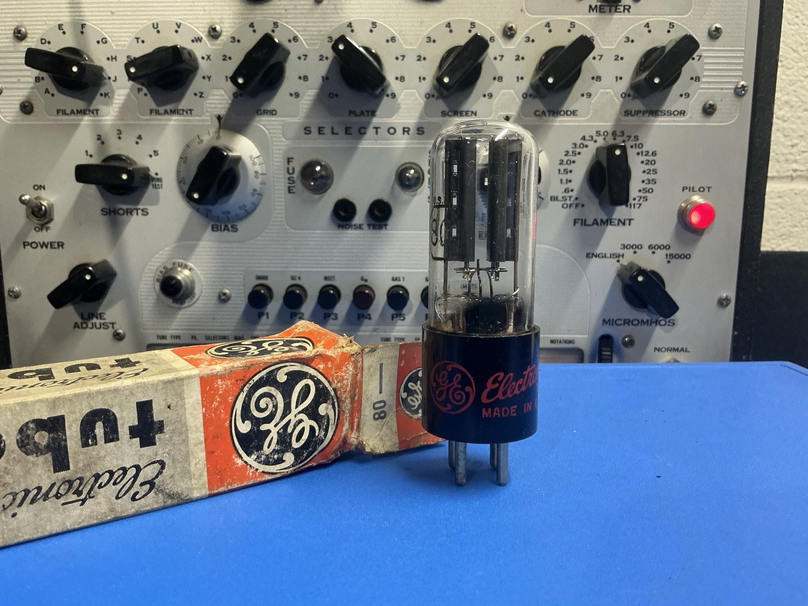 ONE GE 80 RECTIFIER VACUUM TUBE - NOS/NIB