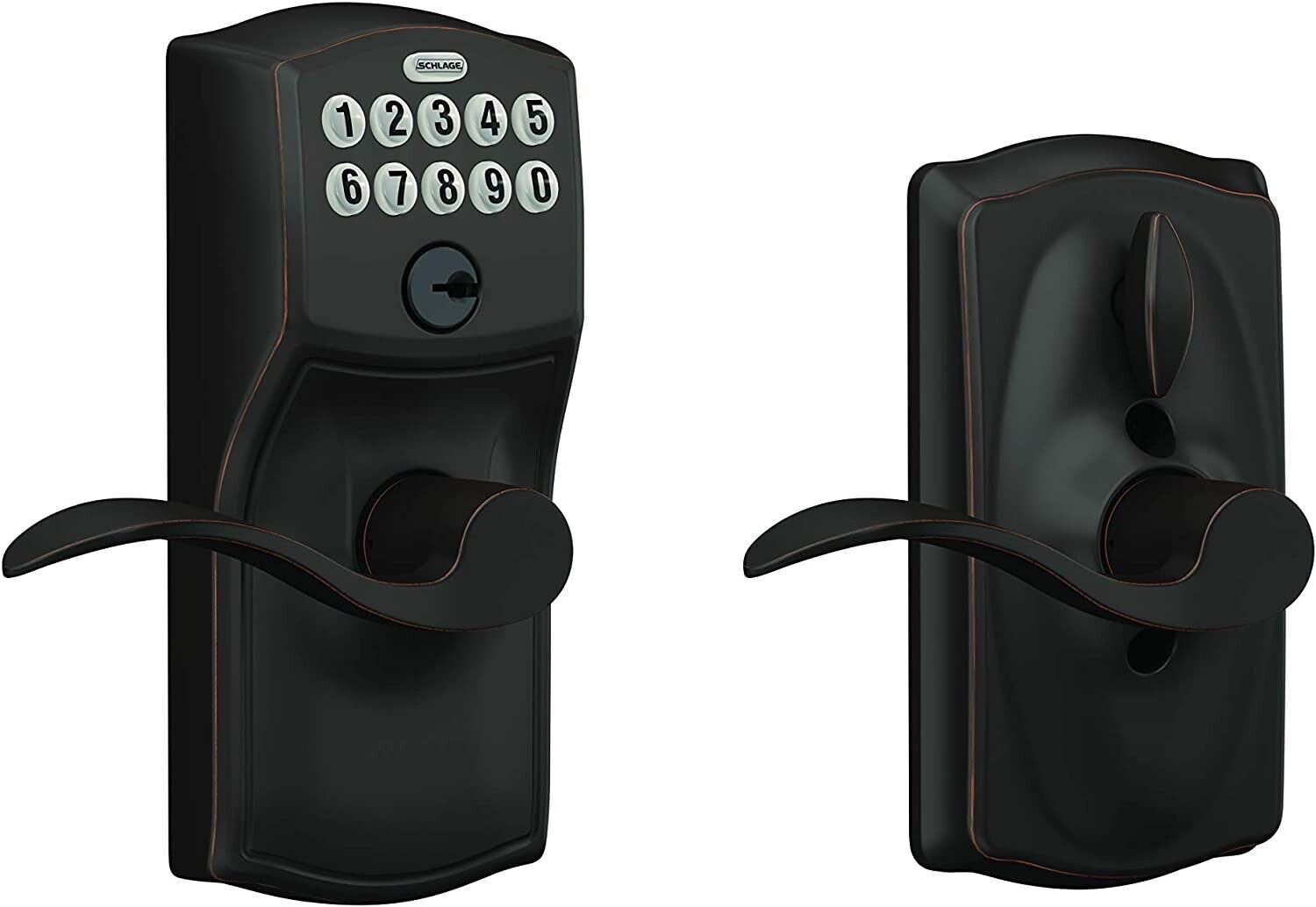 Schlage FE595 CAM 716 ACC Keypad Camelot Electronic Keypad Door Flex Lock Bronze Schlage FE595 CAM 716 ACC Keypad Camelot Electronic Keypad Door Flex Lock Bronze