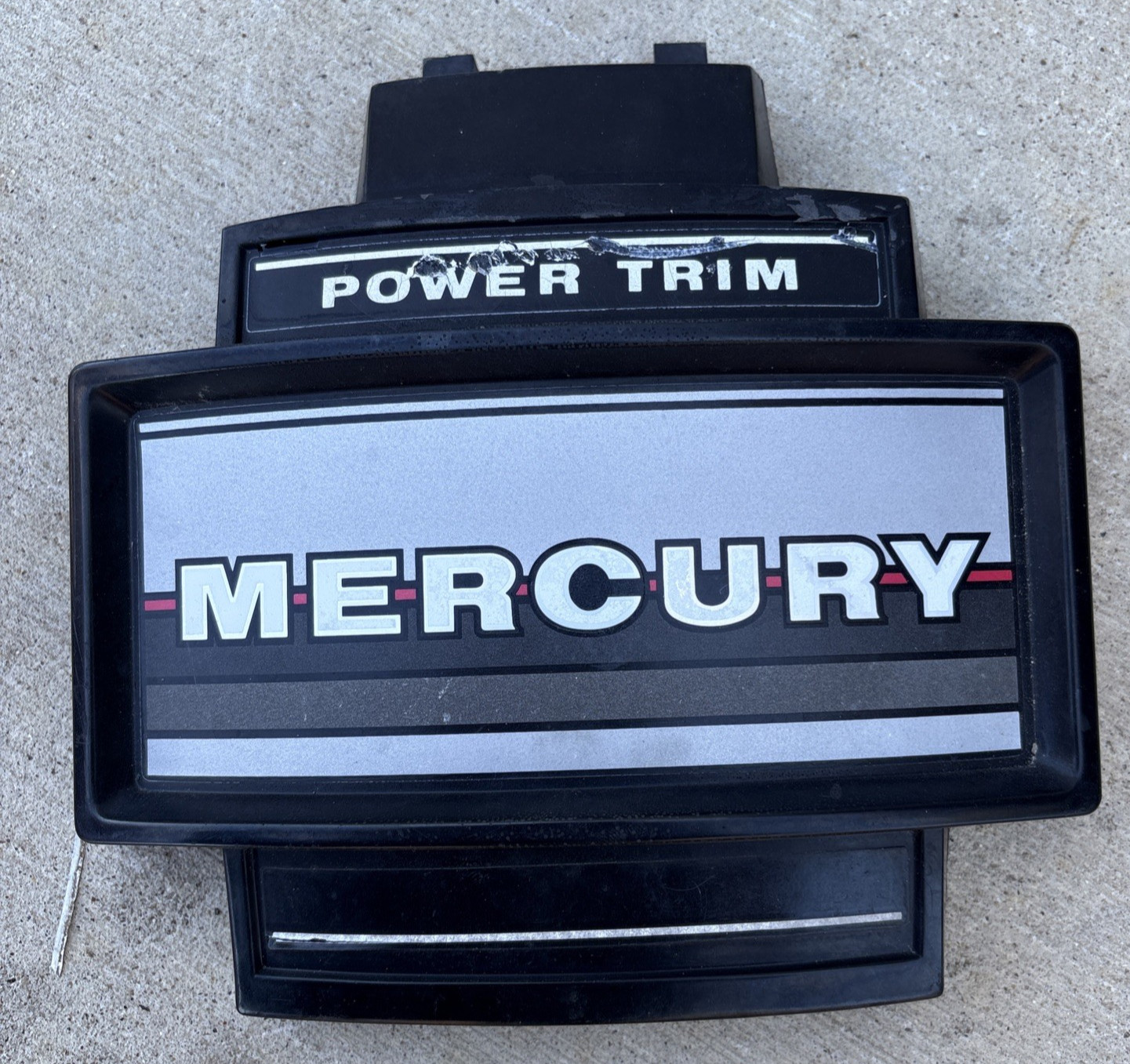 1986 Mercury 35 hp Front Cover Cowling Power Trim Decal 2161-6347A6 1986 Mercury 35 hp Front Cover Cowling Power Trim Decal 2161-6347A6