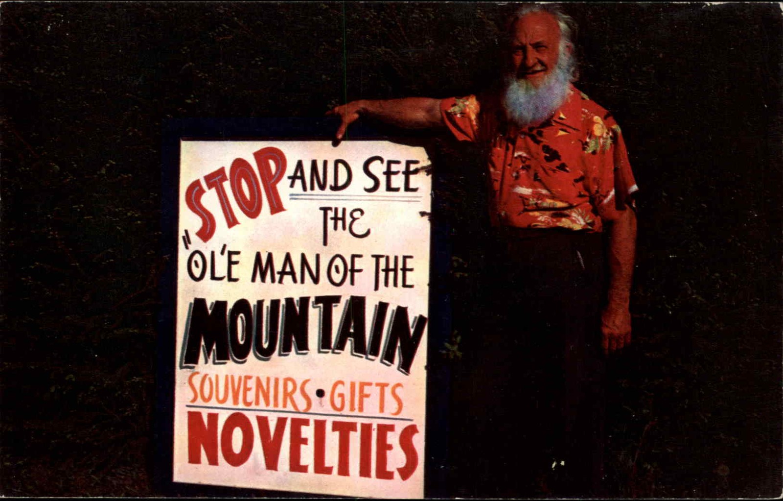Wheeling WV West Virginia Crosser Ol\'e Man Mountain c1950-60s Vintage Postcard Wheeling WV West Virginia Crosser Ol\'e Man Mountain c1950-60s Vintage Postcard