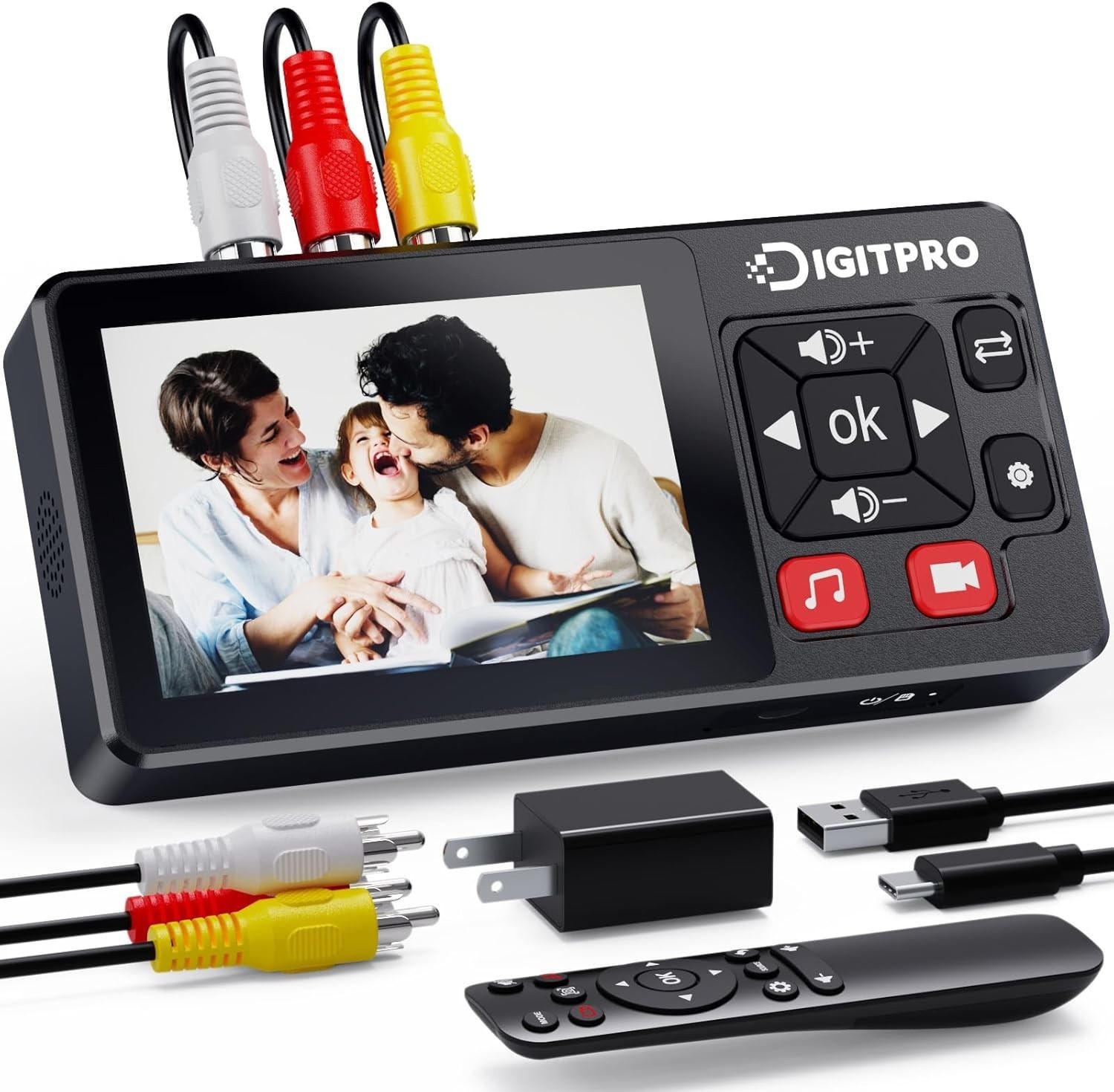 VHS to Digital Converter, 1080P Video to Digital Converter 2.0 Recorder, Remote… VHS to Digital Converter, 1080P Video to Digital Converter 2.0 Recorder, Remote…