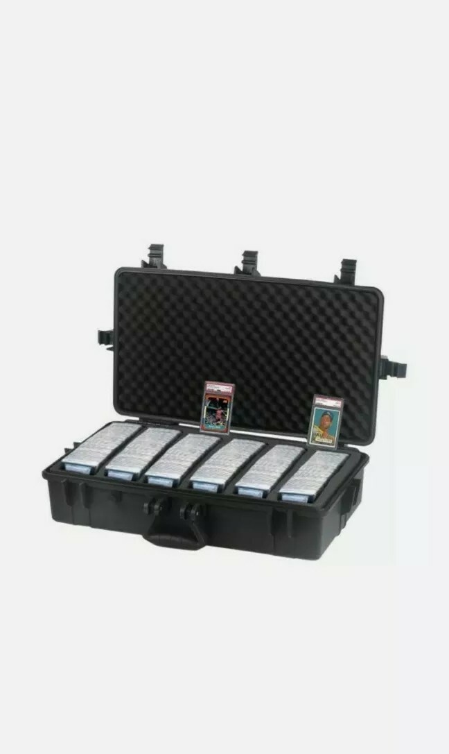 XXL PSA Graded Card Storage Box Heavy Duty Weatherproof Case Slab Holder Black