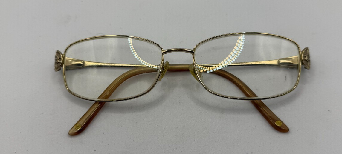 LAURA ASHLEY FRAMES ONLY EYEGLASSES GENEVA GOLD 54-15-135 LAURA ASHLEY FRAMES ONLY EYEGLASSES GENEVA GOLD 54-15-135
