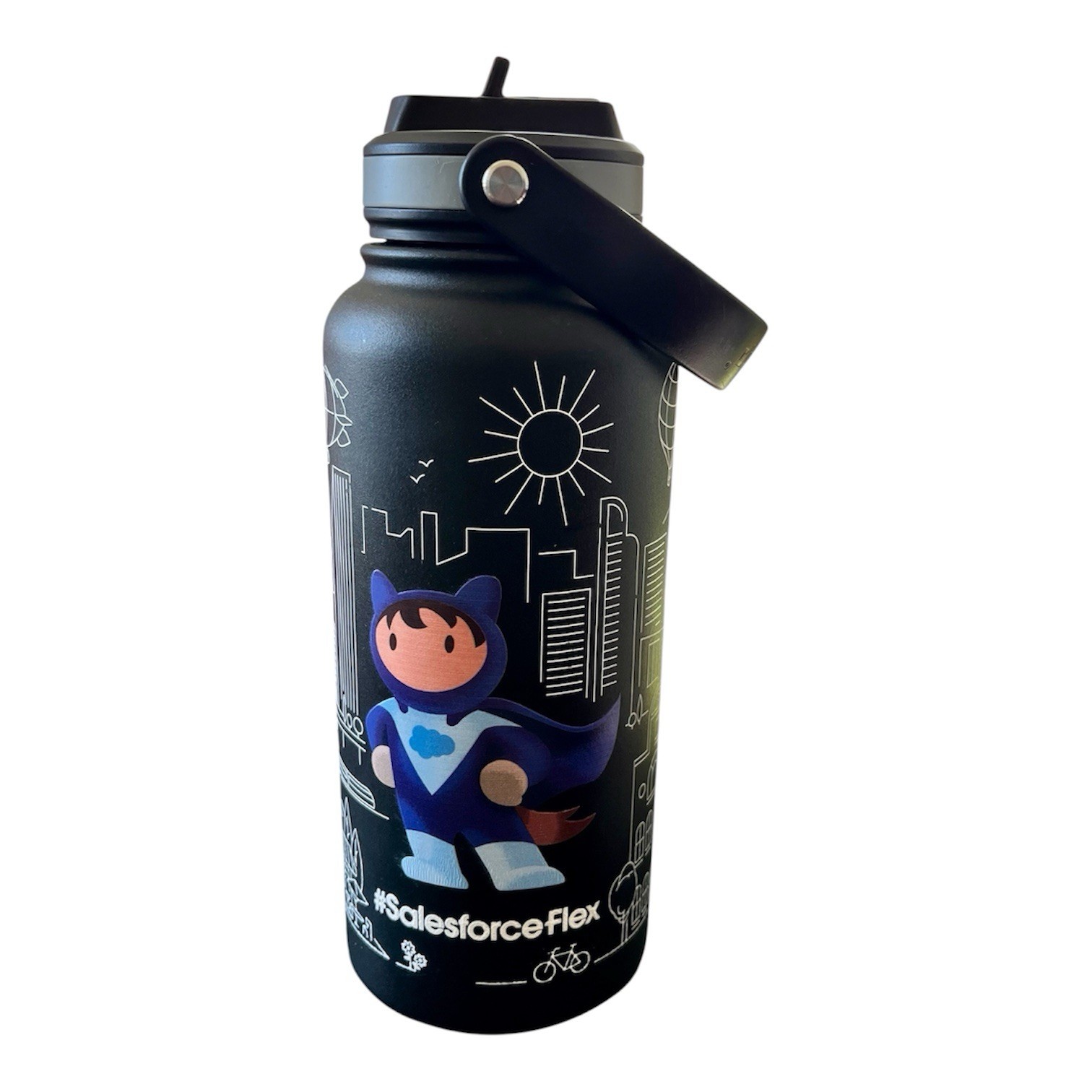 Black SST Insulated Sales Force Water Bottle Ft Sales Force Astro Superhero Black SST Insulated Sales Force Water Bottle Ft Sales Force Astro Superhero