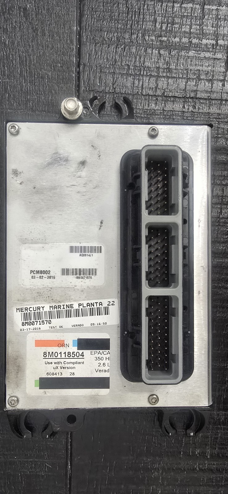 Mercury Racing 350 Verado ECU 2016 L6 Mercury Racing 350 Verado ECU 2016 L6