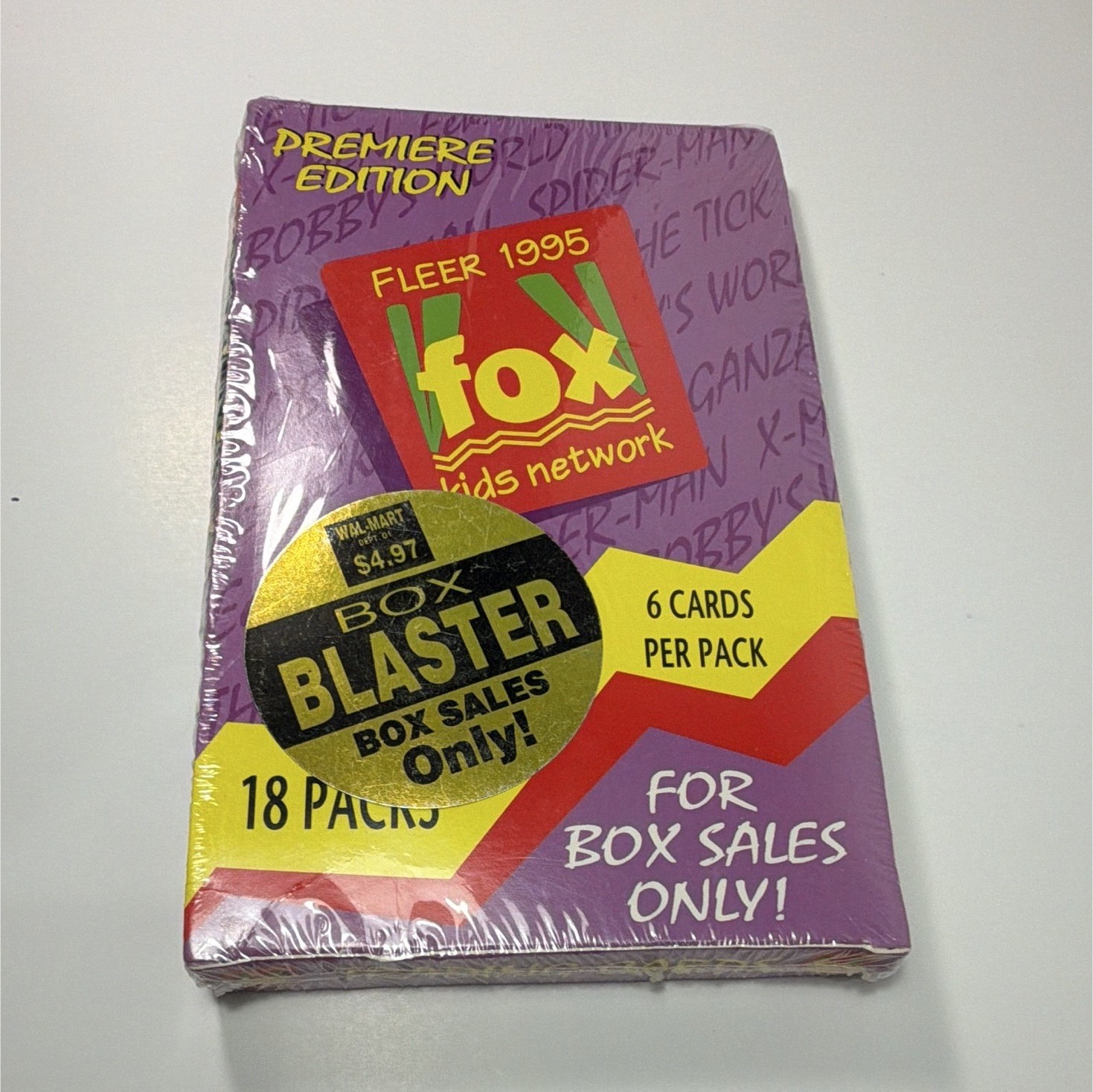 Fleer 1995 Fox Kids Network Premiere Edition Trading Card Box 18 Packs 108 Fleer 1995 Fox Kids Network Premiere Edition Trading Card Box 18 Packs 108