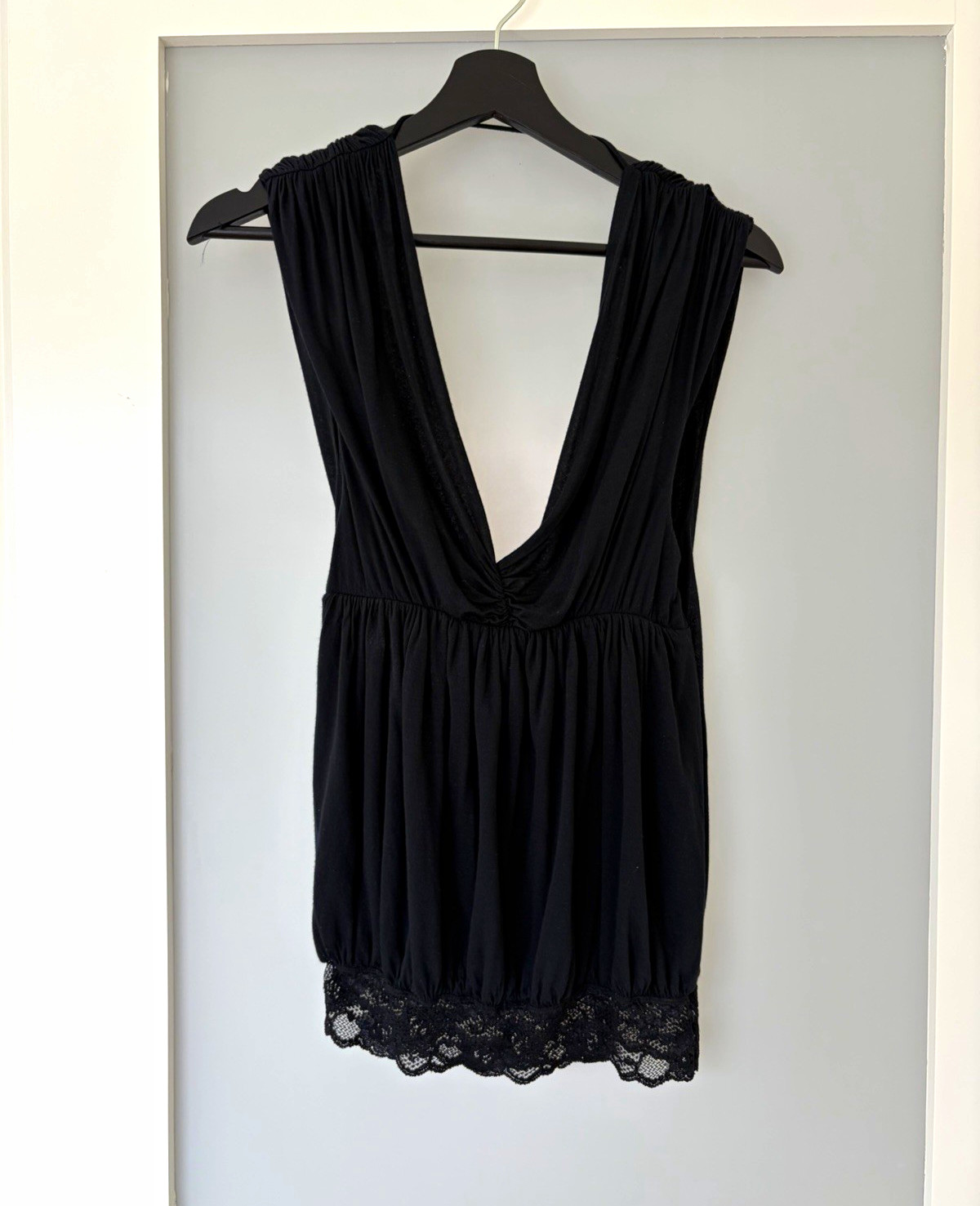 Patrizia Pepe Black Deep V Lace Trim Teddy Bodysuit Women\'s Size 2 MPN Patrizia Pepe Black Deep V Lace Trim Teddy Bodysuit Women\'s Size 2 MPN
