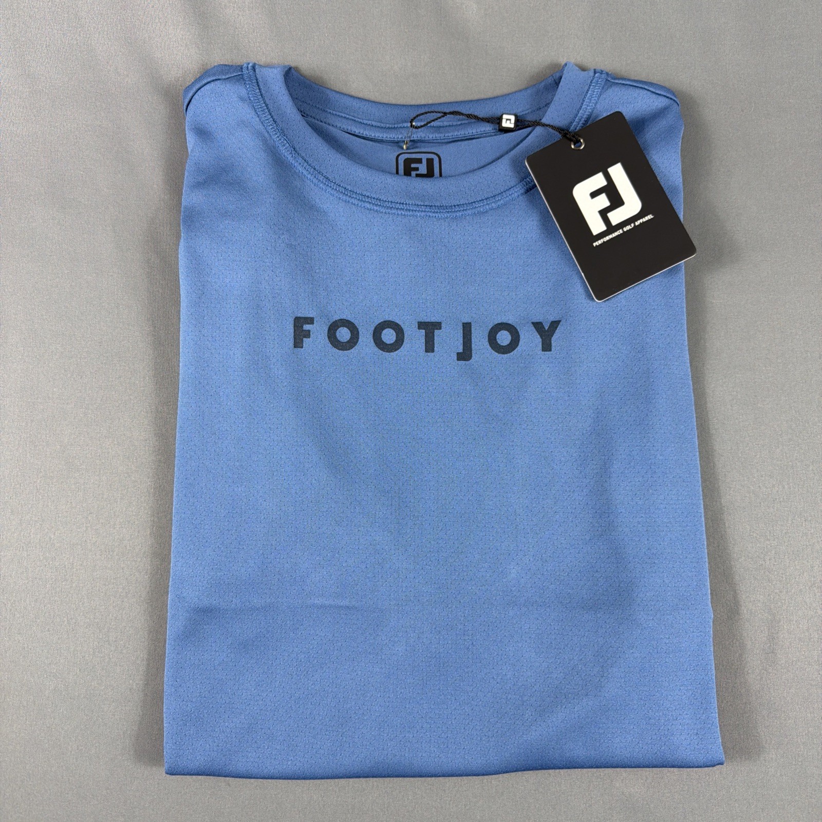 FootJoy Golf Tee T-Shirt Workout Medium Ink Blue Polyester NWT MSRP $65