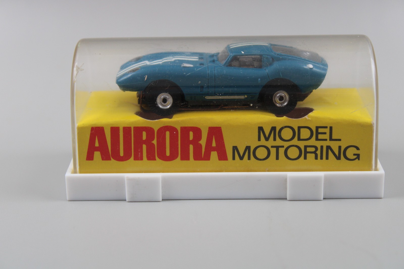 Vintage Aurora T Jets COBRA GT Blue With Stripes with original case Vintage Aurora T Jets COBRA GT Blue With Stripes with original case