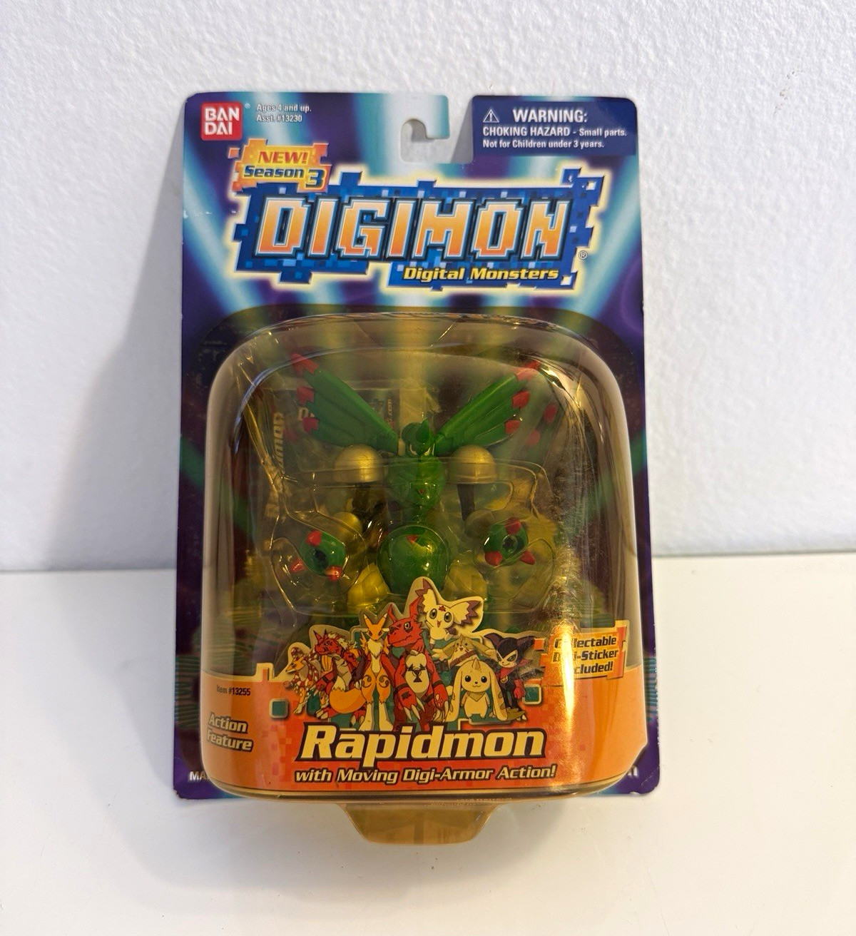 2001 Vintage Digimon Digi-Warriors Rapidmon Action Figure