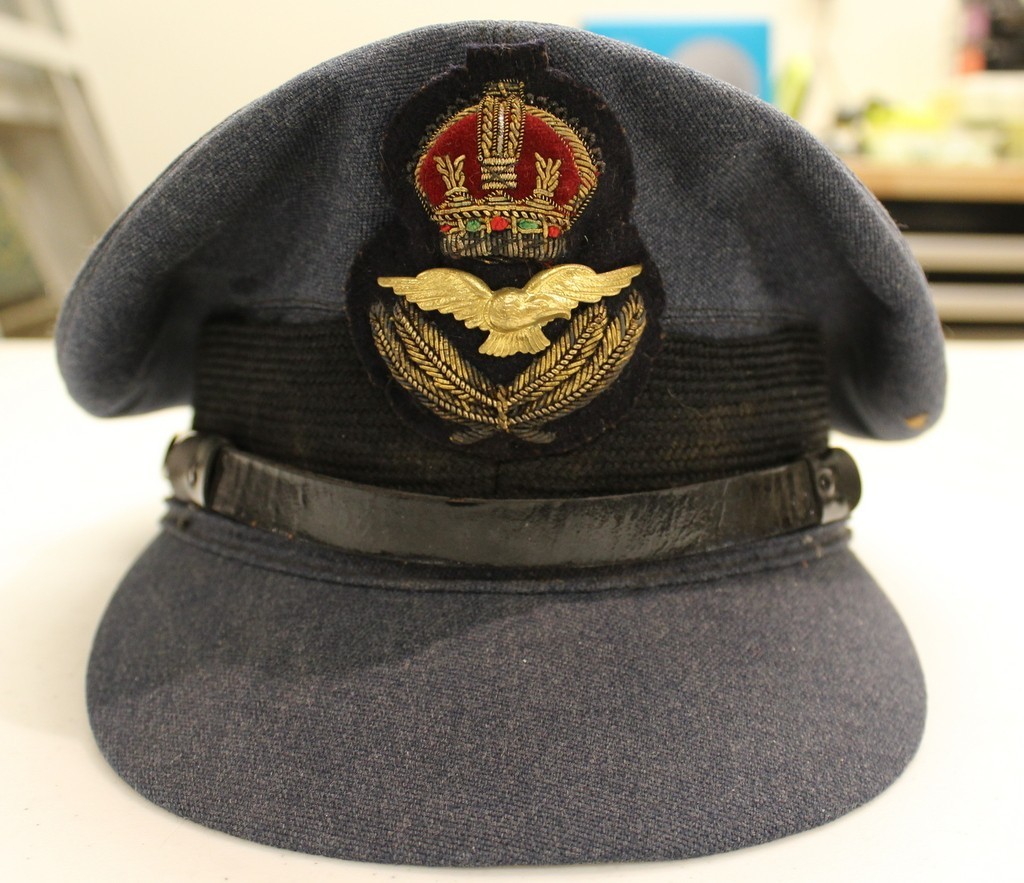 WWII Canadian RAF officers uniform cap hat original