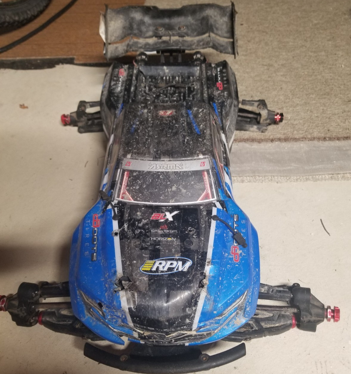 6s Arrma Kraton 1/8 Monster Truck Truggy Roller Slider Chassis Complete UPGRADES