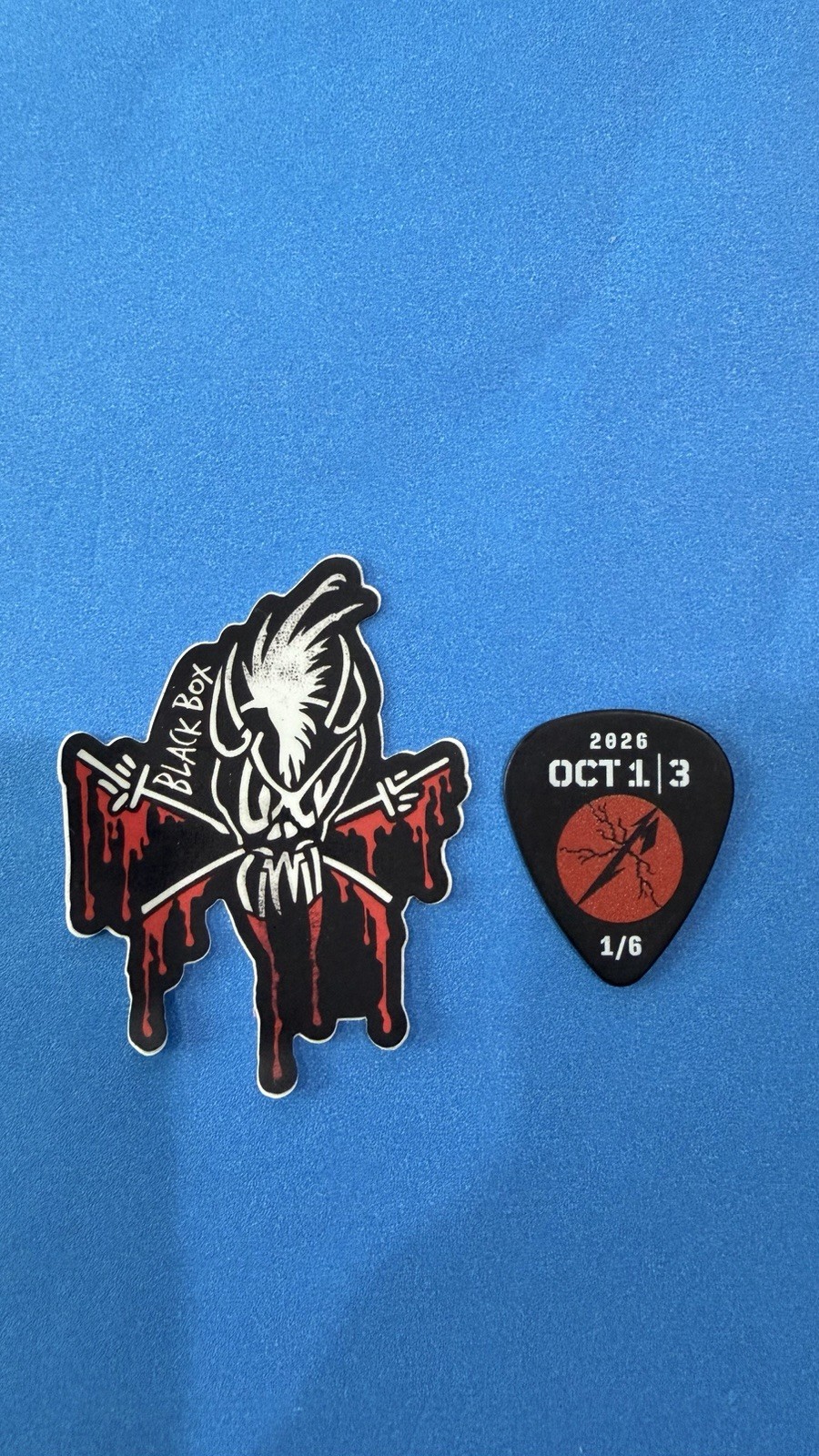 Metallica Las Vegas Sphere Black Box Guitar Pick and Decal OCT 1/3, 2026 Metallica Las Vegas Sphere Black Box Guitar Pick and Decal OCT 1/3, 2026