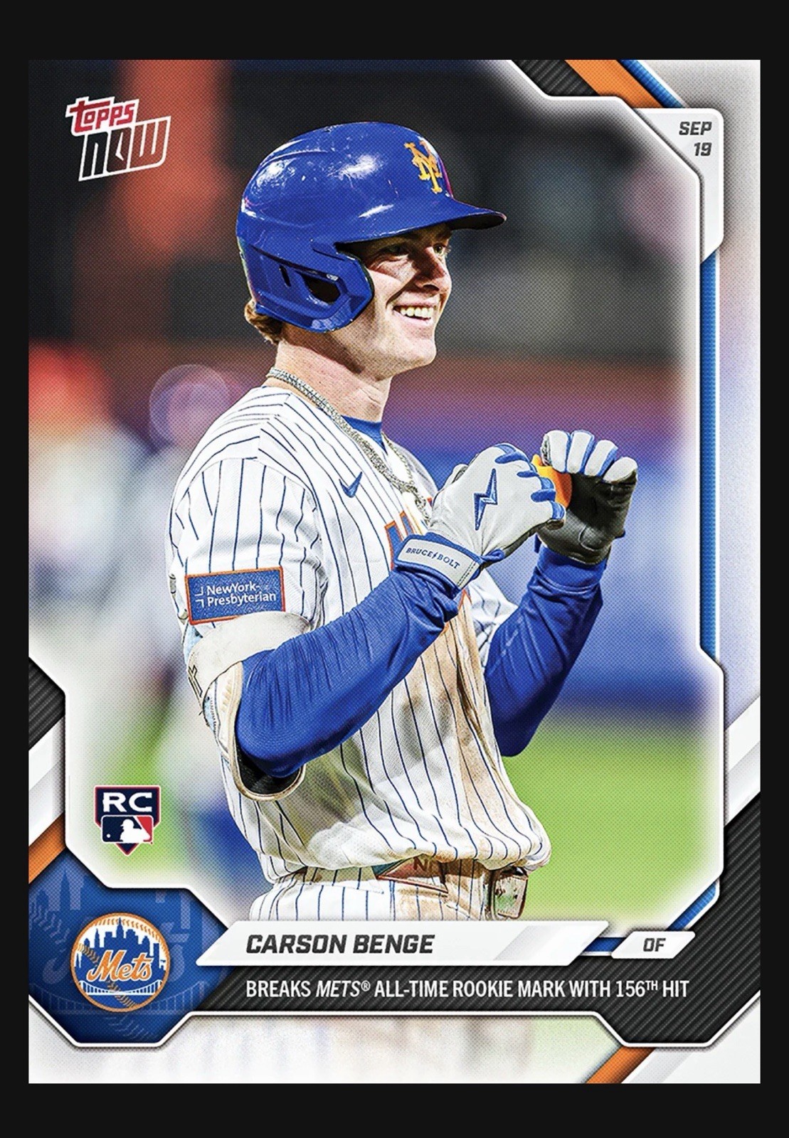 2026 TOPPS NOW 693 - CARSON BENGE - METS ROOKIE HIT RECORD RC *PRESALE* 2026 TOPPS NOW 693 - CARSON BENGE - METS ROOKIE HIT RECORD RC *PRESALE*