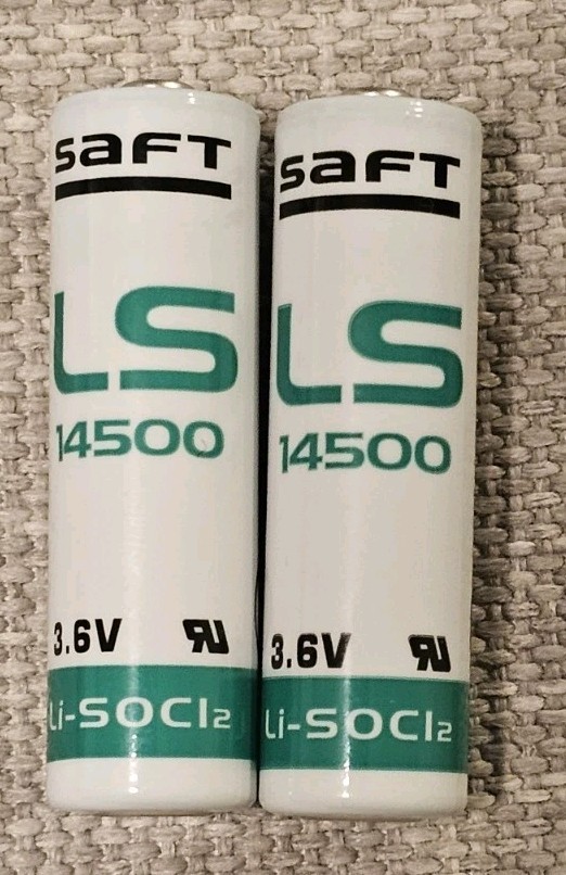 2x Saft LS14500 AA 3.6V Lithium Battery 2.6Ah PLC Meter Alarm Backup Tested