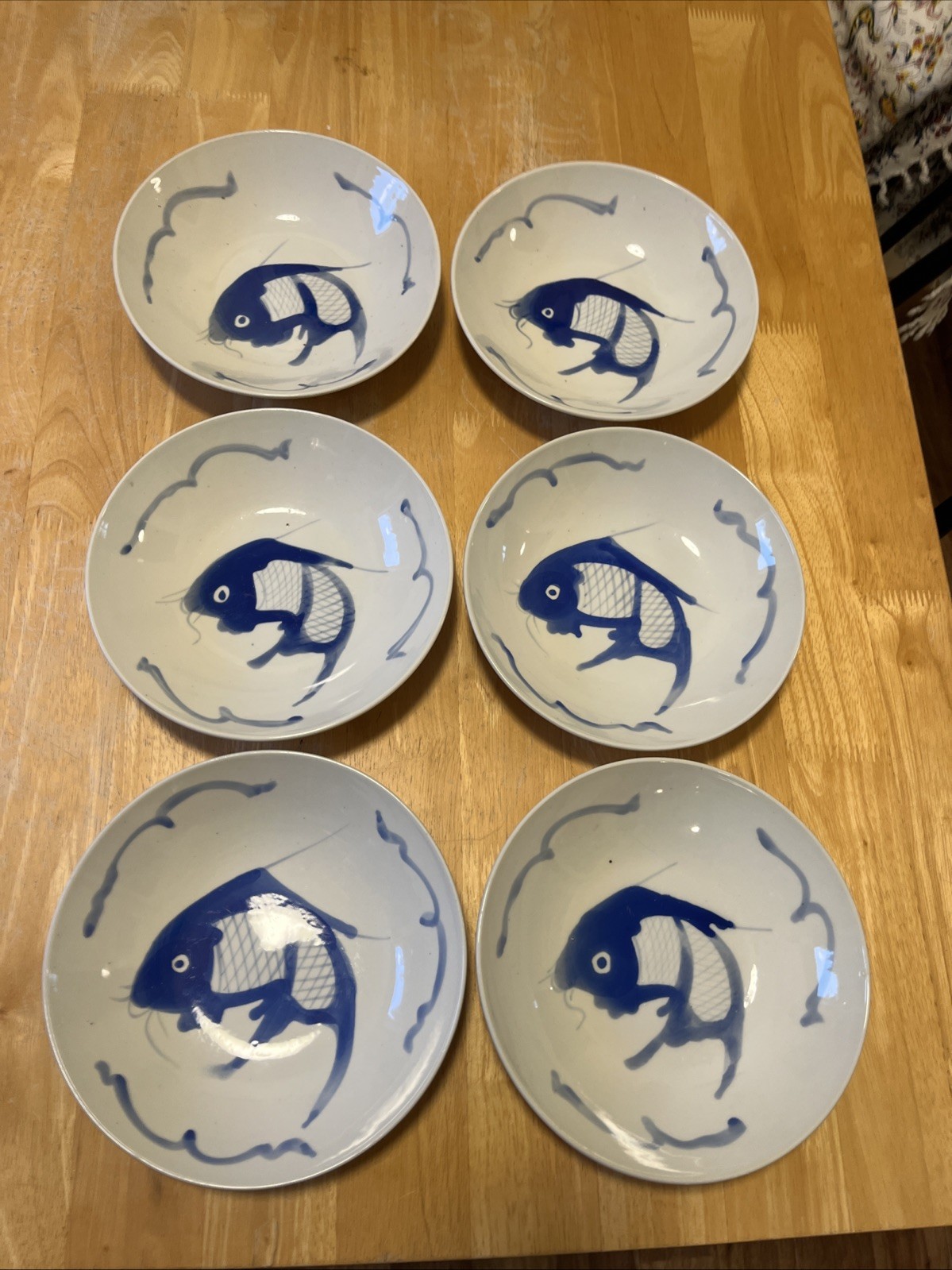 Williams Sonoma Grande Cuisine Set Of 6 Soup Salad Bowls Some With Tags 8” Koi Williams Sonoma Grande Cuisine Set Of 6 Soup Salad Bowls Some With Tags 8” Koi