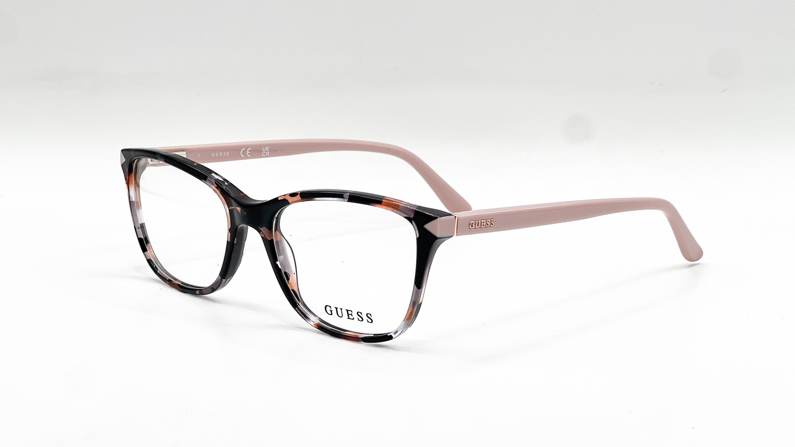 NEW GUESS GU2673 055 COLOURED HAVANA SHINY LIGHT PINK AUTHENTIC EYEGLASSES 51-17