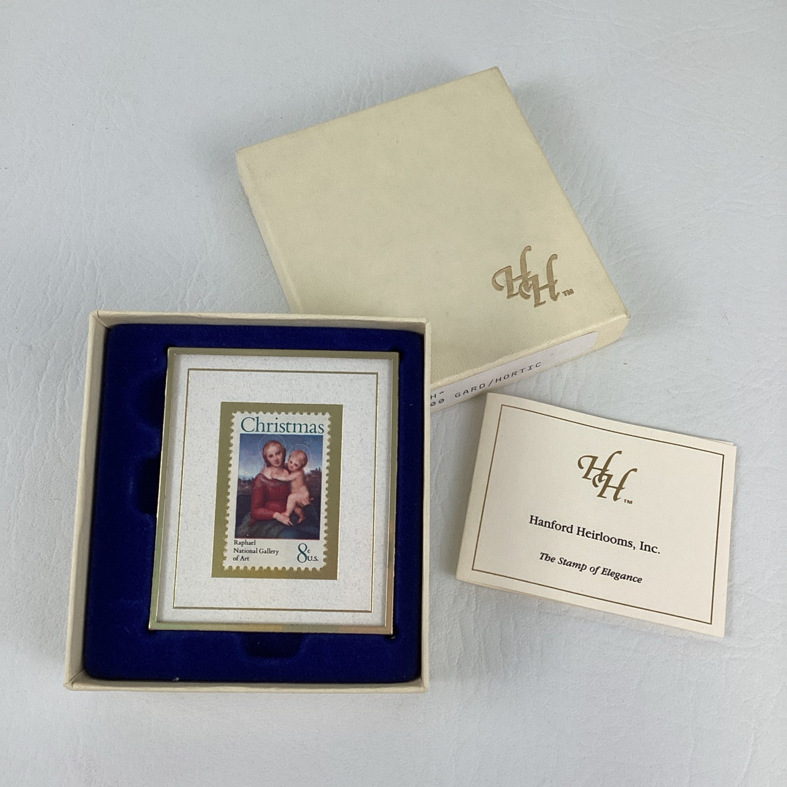 Hanford Heirlooms Framed Stamp Raphael Small Cowper Madonna Numbered Vintage Hanford Heirlooms Framed Stamp Raphael Small Cowper Madonna Numbered Vintage